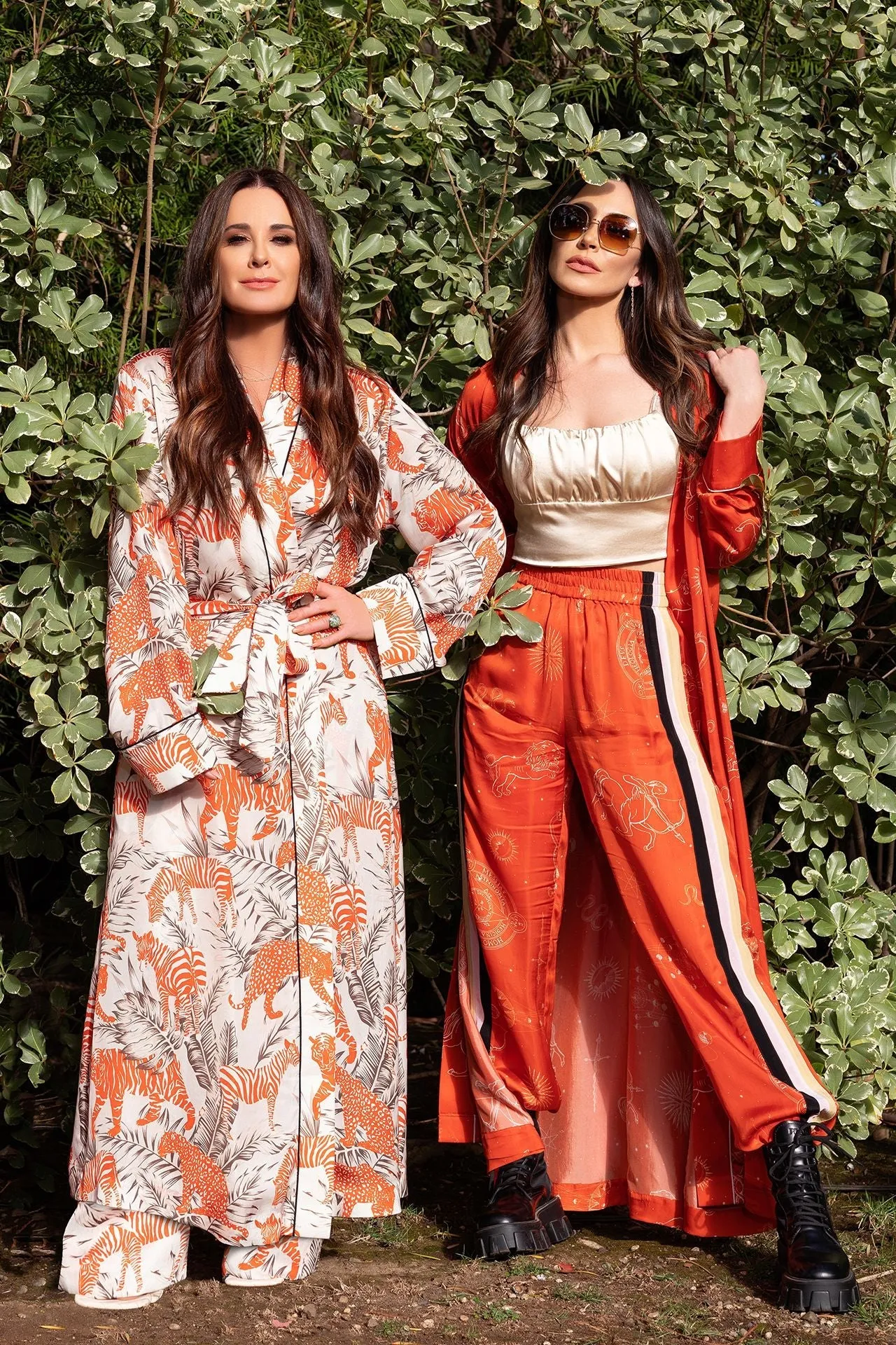As seen on Kyle Richards Tiger and Zebra Print Robe Dress