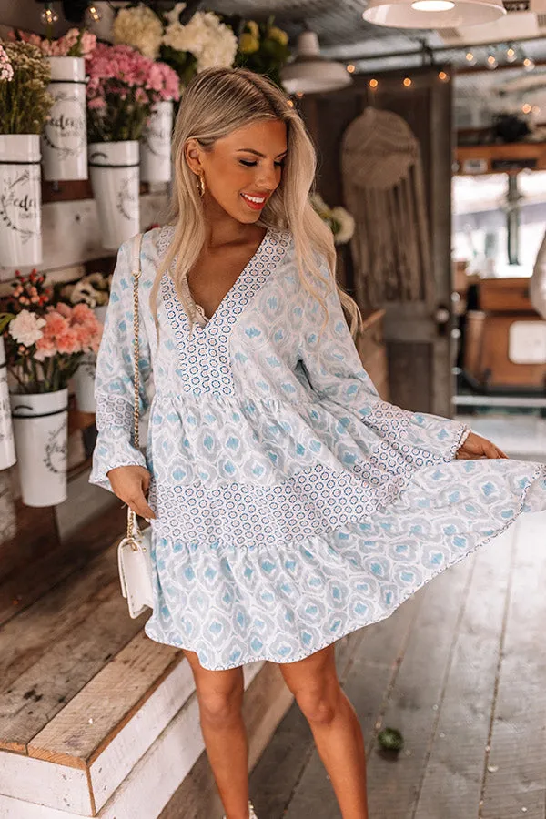 Beyond Chic Babydoll Dress In Sky Blue