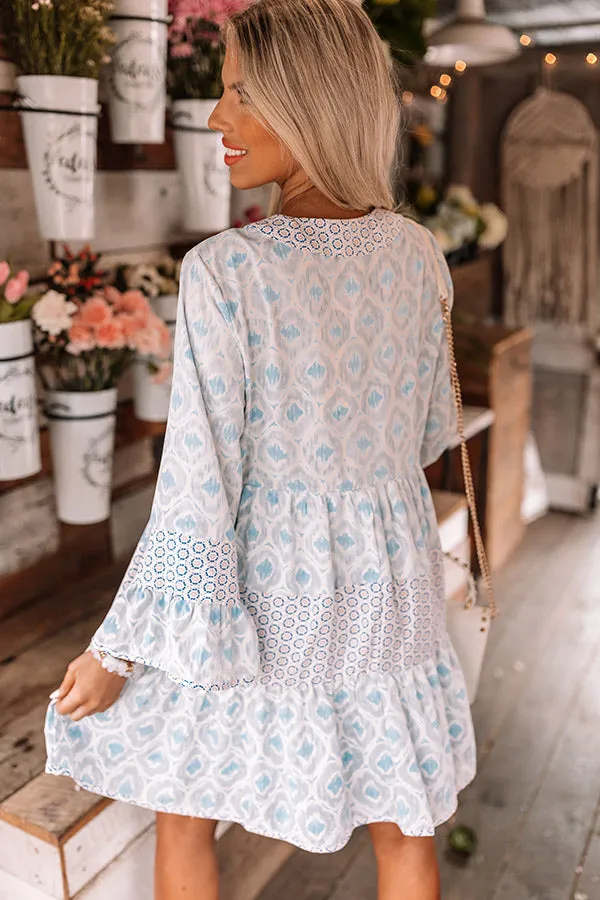 Beyond Chic Babydoll Dress In Sky Blue