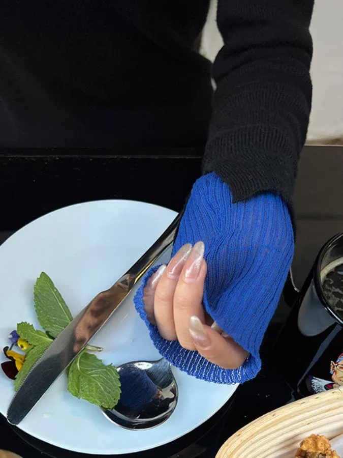 Bicolor Turtleneck Knit HL4152