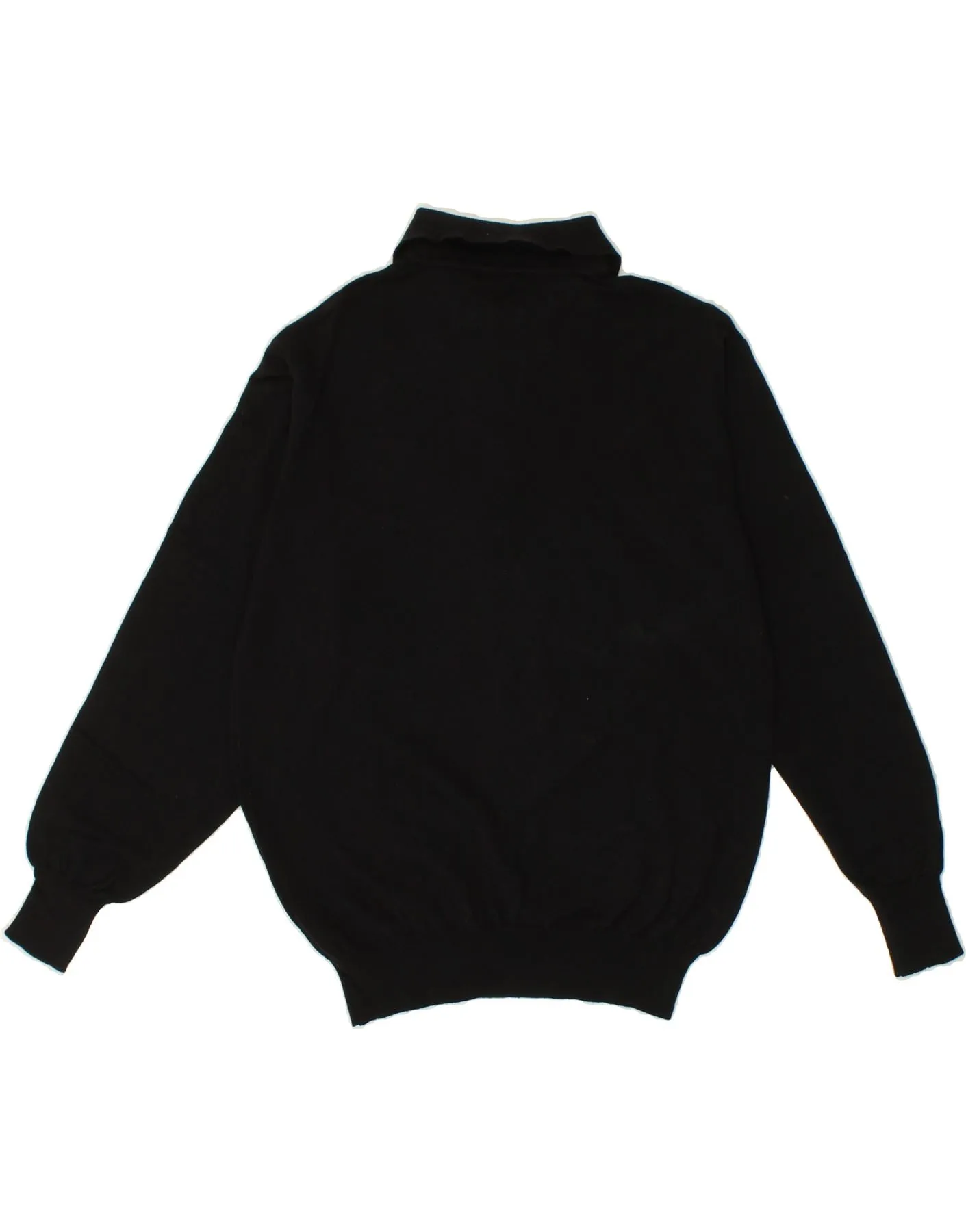 BRAMANTE Mens Polo Neck Jumper Sweater Small Black
