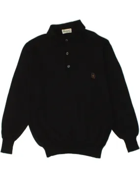 BRAMANTE Mens Polo Neck Jumper Sweater Small Black