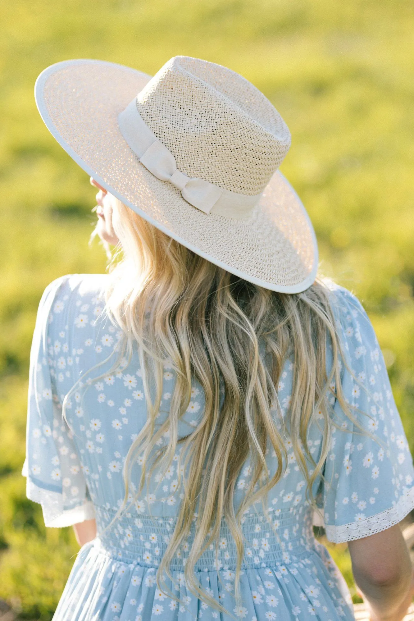 Chrissy Straw Wide Brim Bow Hat