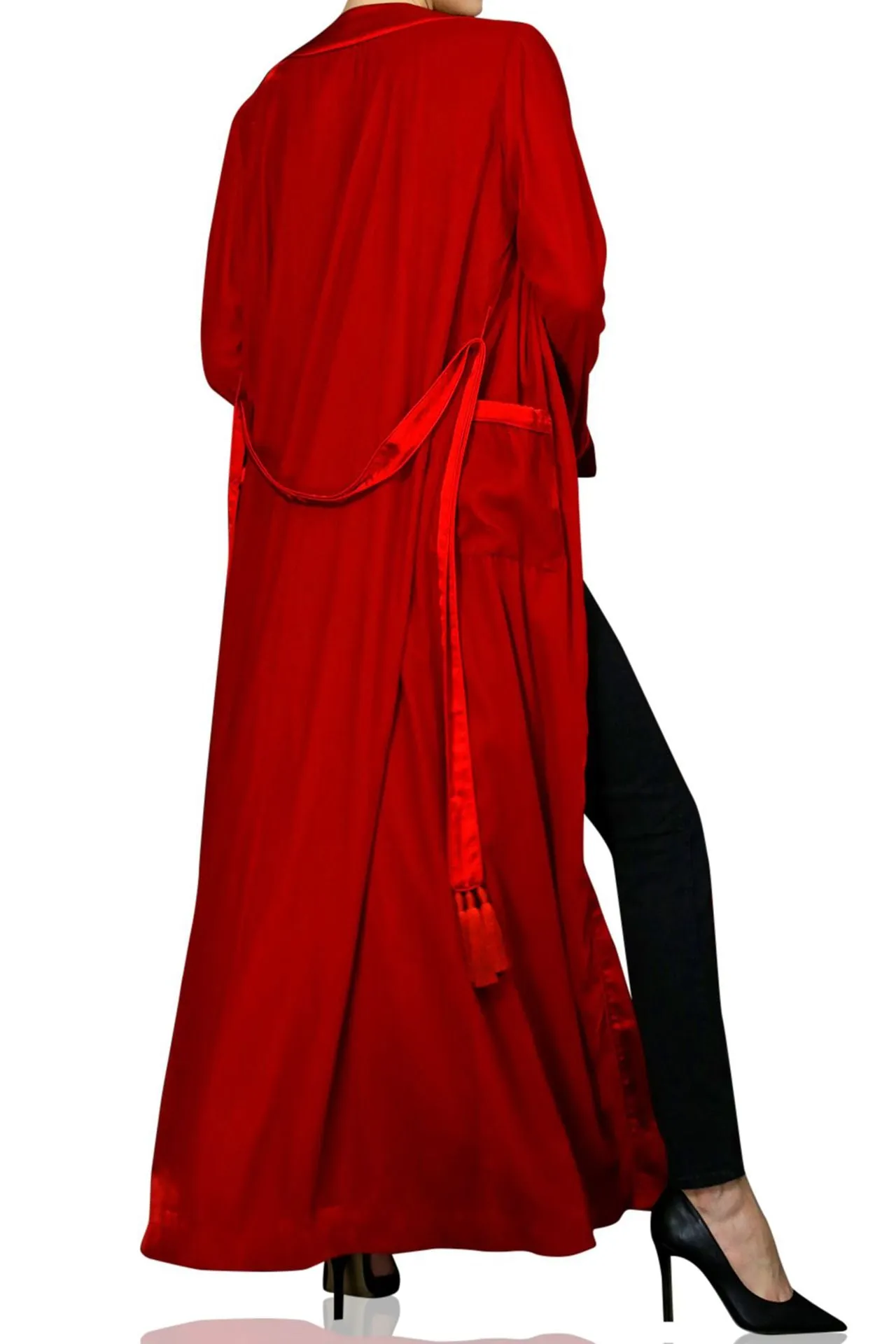 Designer Kimono Robe Dress Solid Velvet