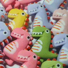 Dinosaur Shank Buttons in Bright Pink, Yellow, Green, Rose Pink or Blue