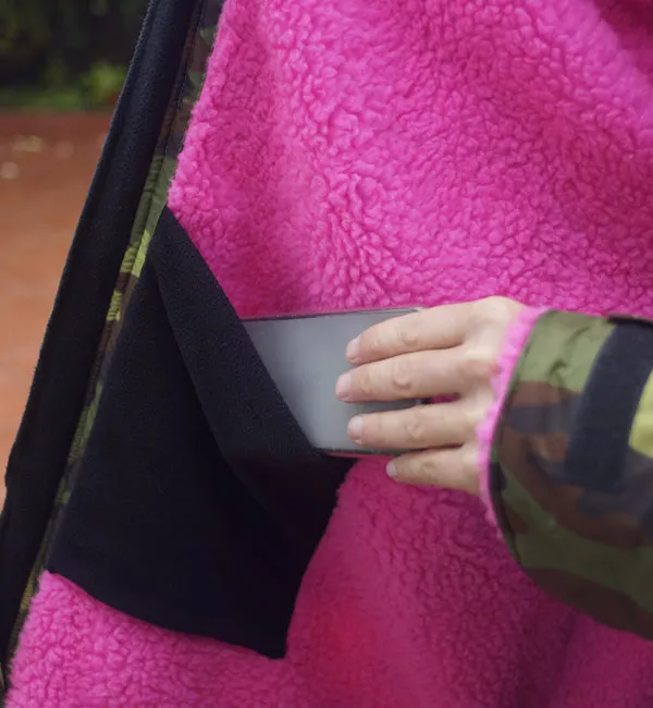 Dryrobe Advance Long Sleeve - Camo Pink Small