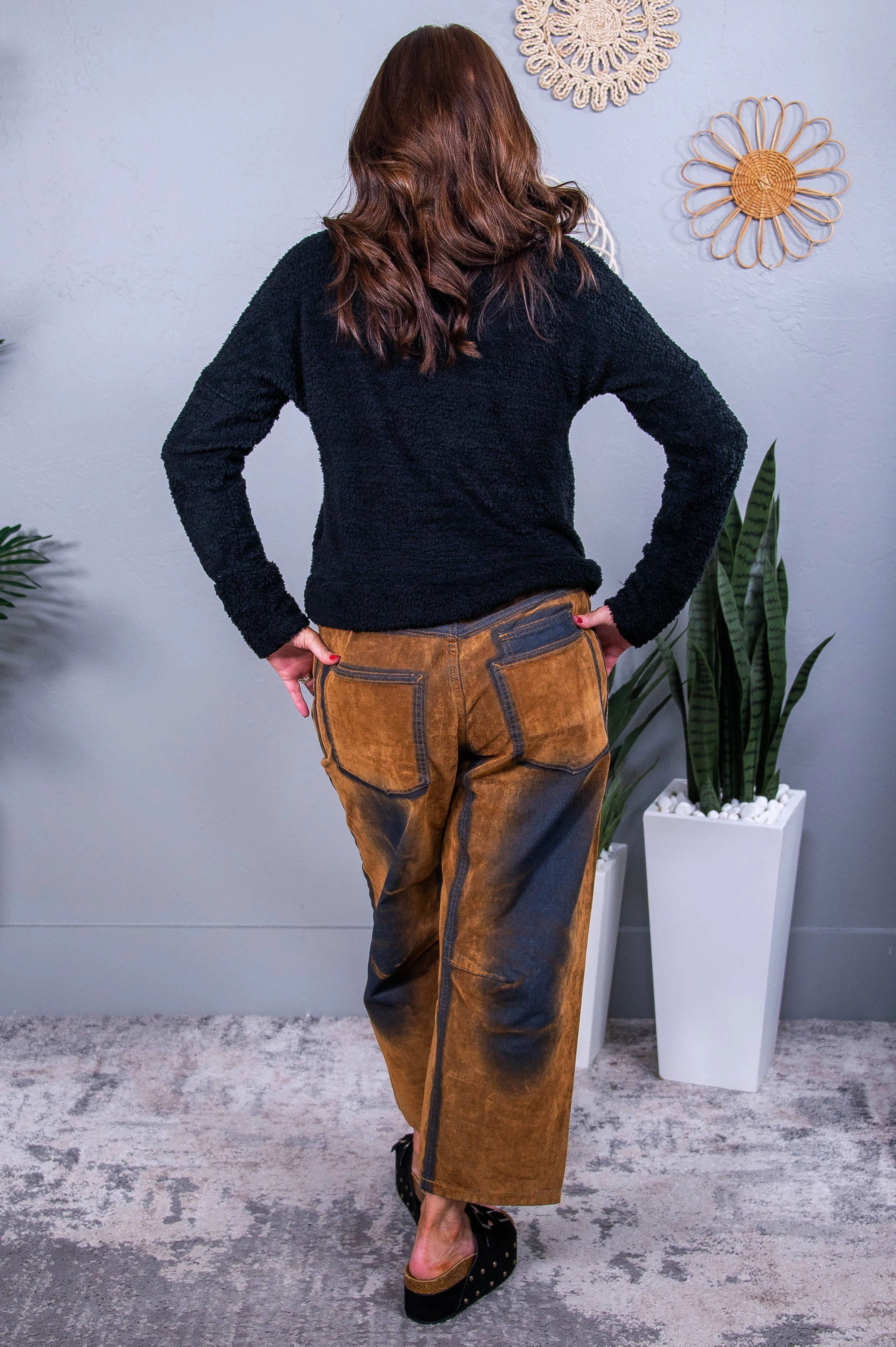 Embrace The Winter Chill Black Solid Sweater Top - T10483BK