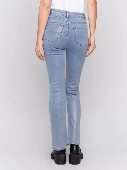 Foiled Bootcut Jeans
