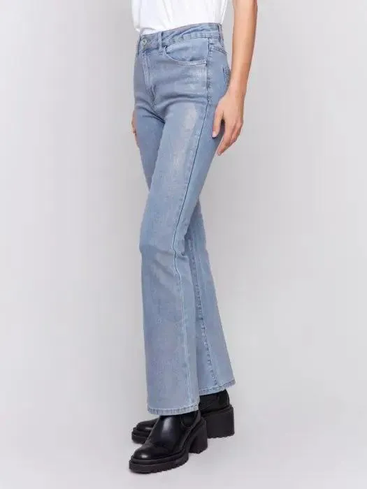 Foiled Bootcut Jeans