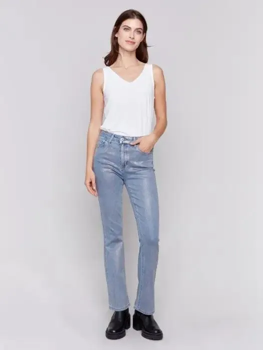 Foiled Bootcut Jeans