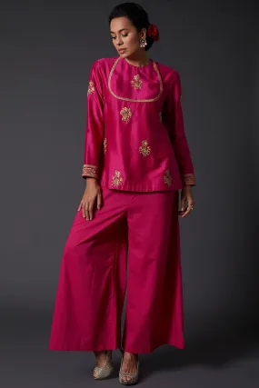 Fuchsia Embroidered Tunic