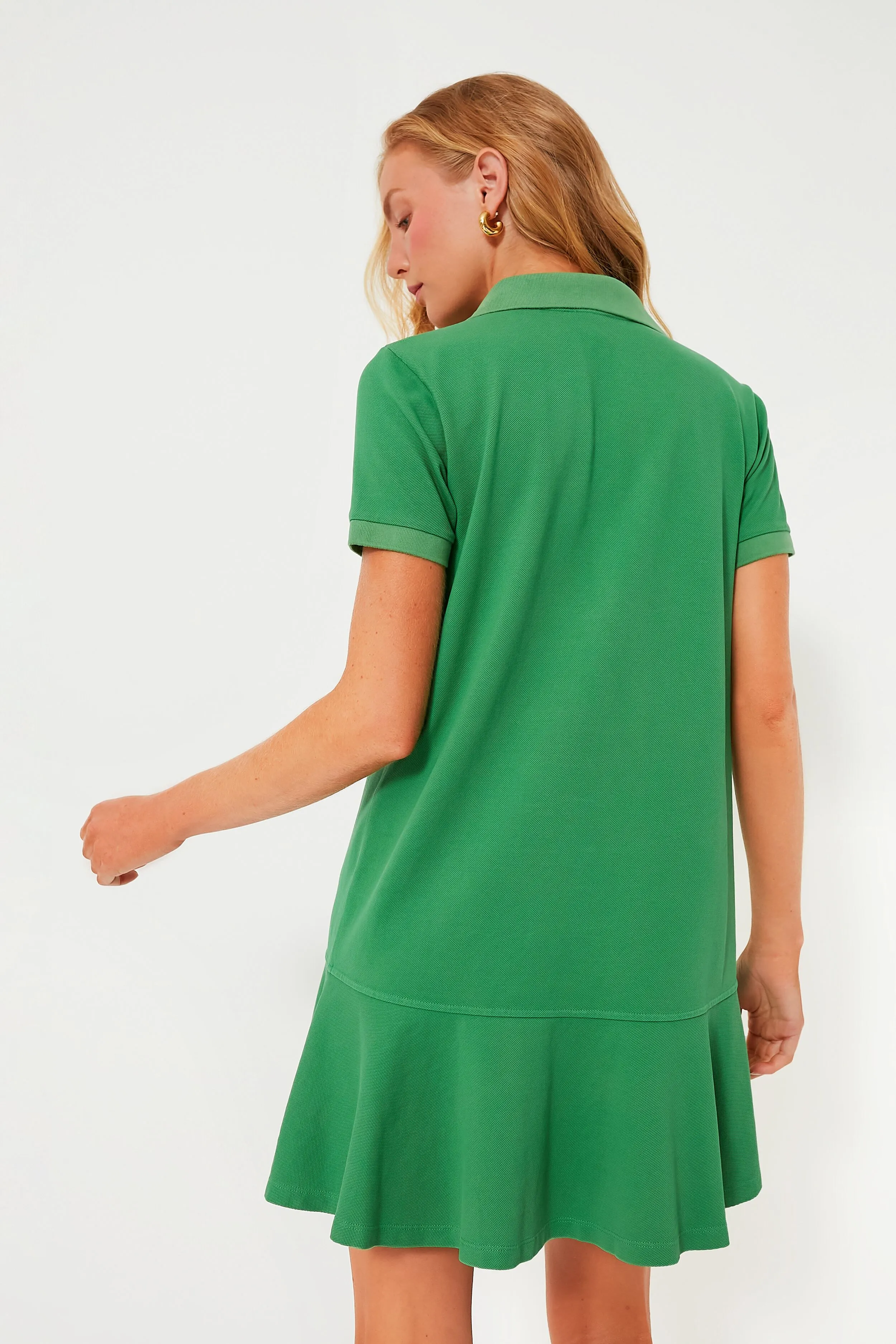 Green Pique May Polo Dress