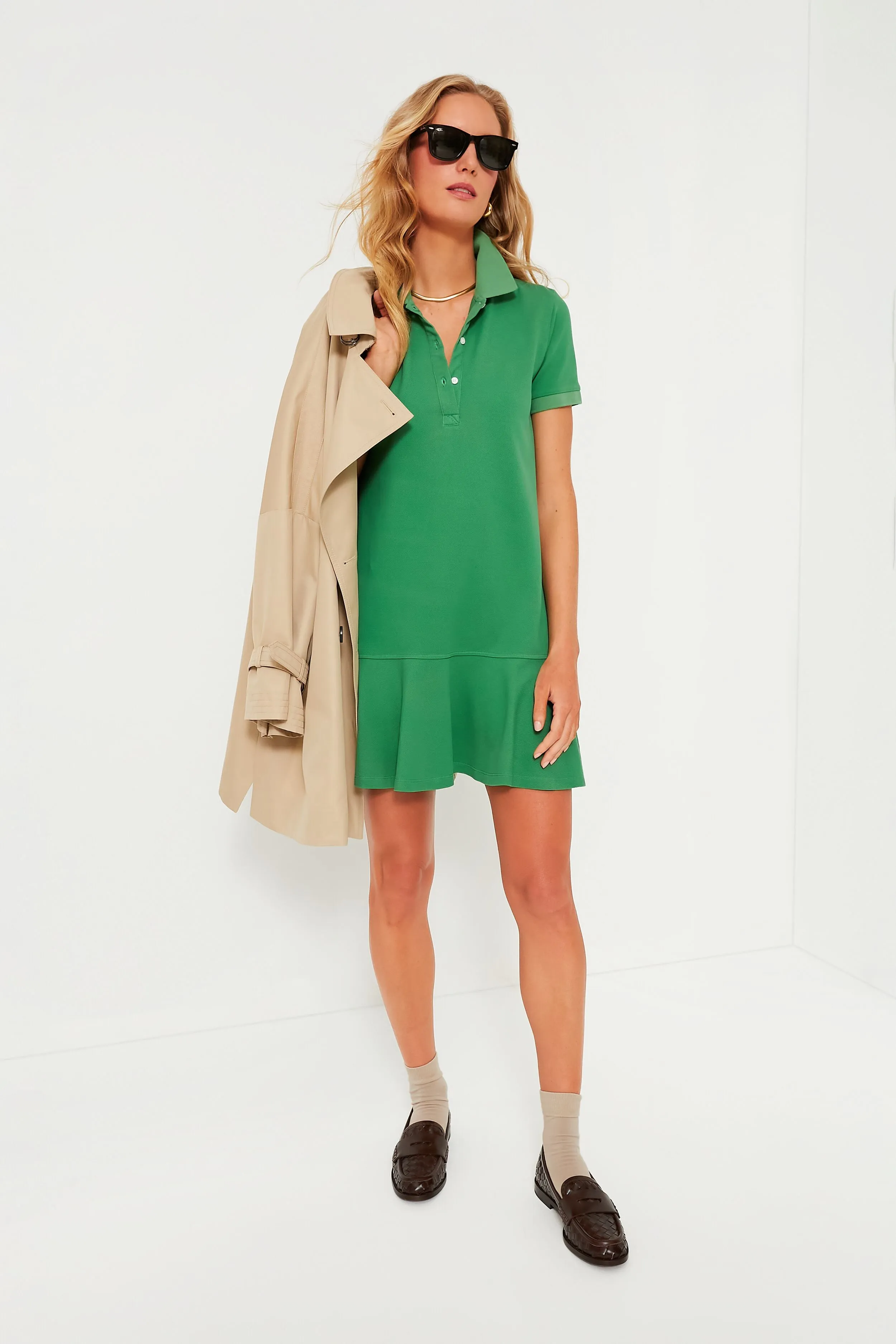 Green Pique May Polo Dress
