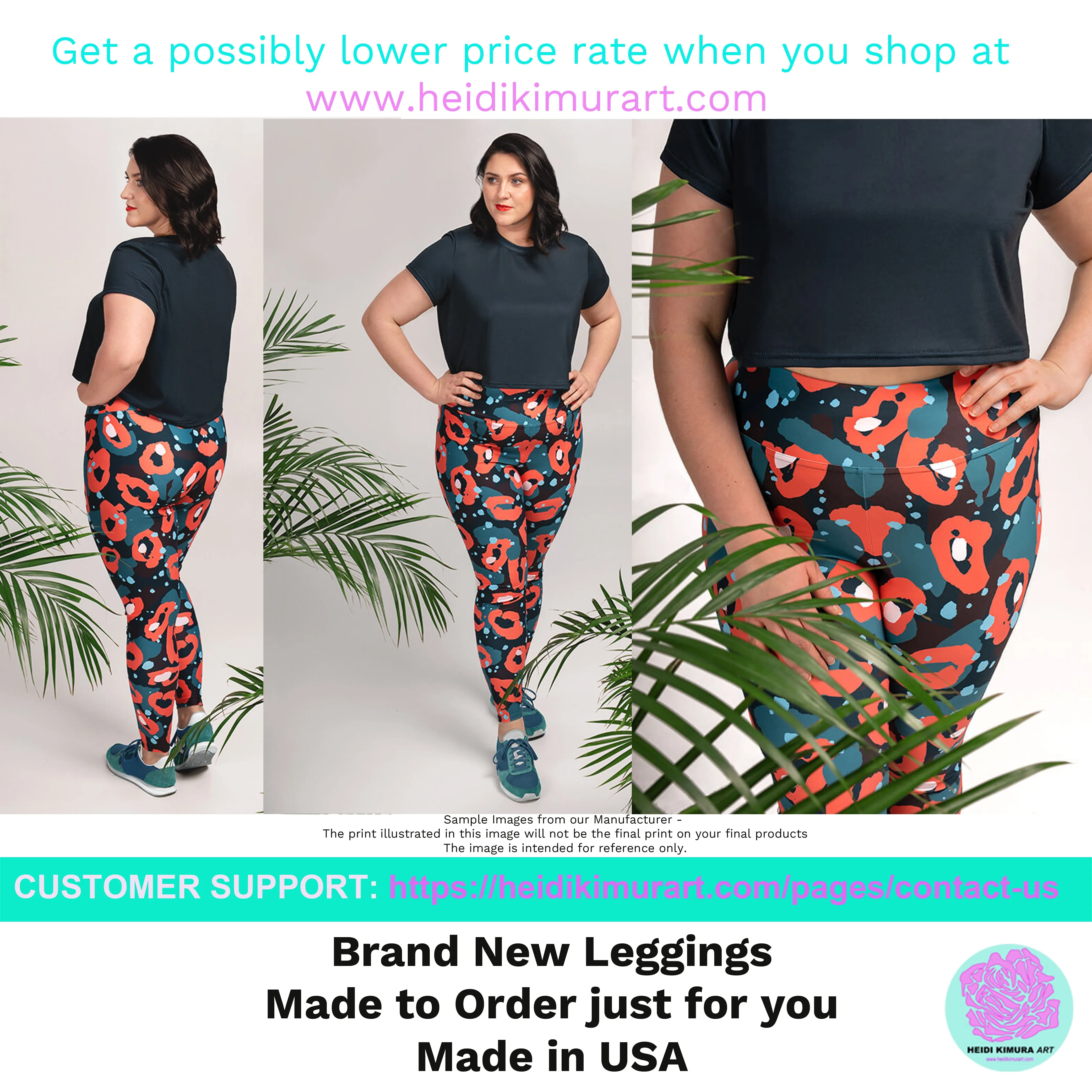 Gum Hot Solid Pink Tights, Best Premium Women's Plus Size Leggings Yoga Pants -Made in USA/EU