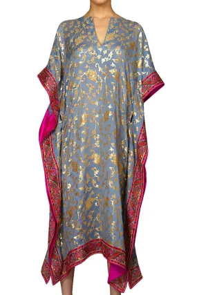 Holiday Holiday Lace Up Kaftan Dress in Flamingo