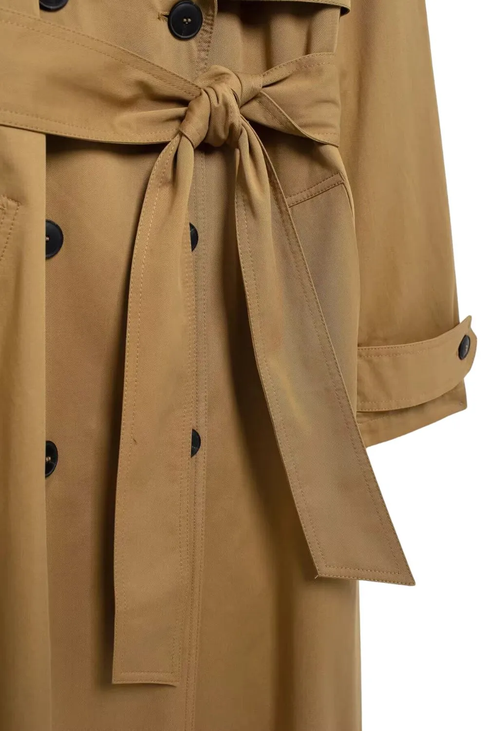 'Julia' Collared Long-Sleeve Trench Coat