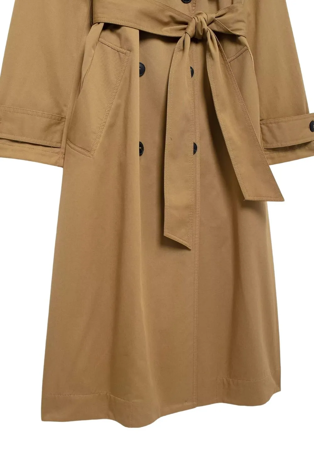 'Julia' Collared Long-Sleeve Trench Coat