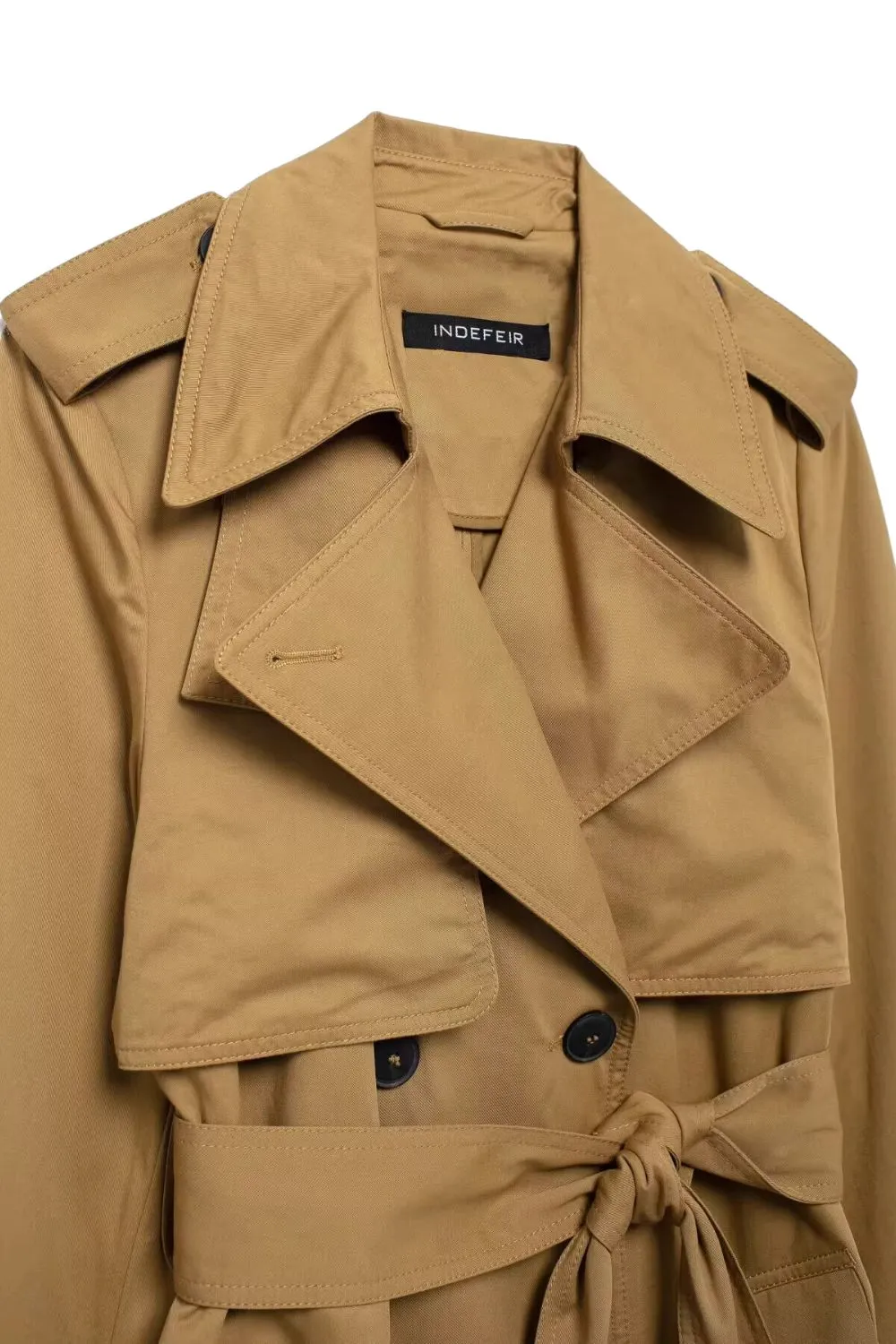 'Julia' Collared Long-Sleeve Trench Coat