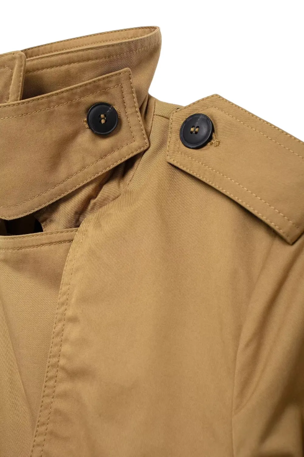 'Julia' Collared Long-Sleeve Trench Coat