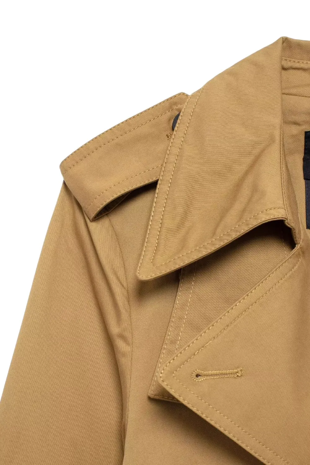 'Julia' Collared Long-Sleeve Trench Coat