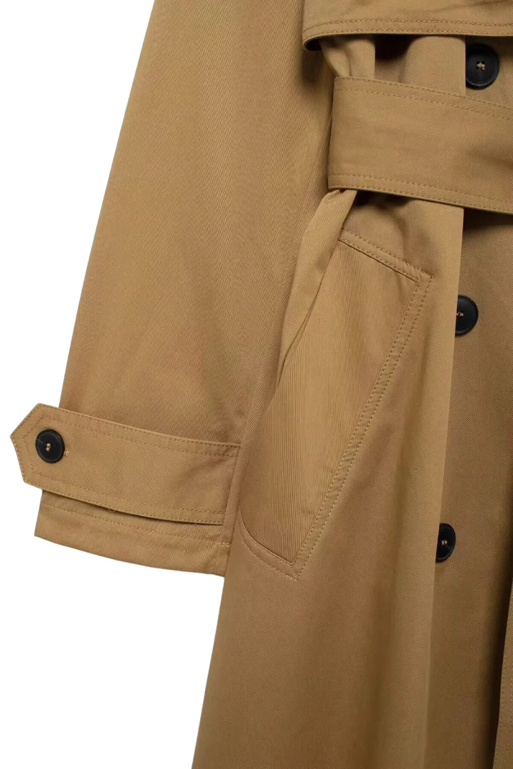 'Julia' Collared Long-Sleeve Trench Coat