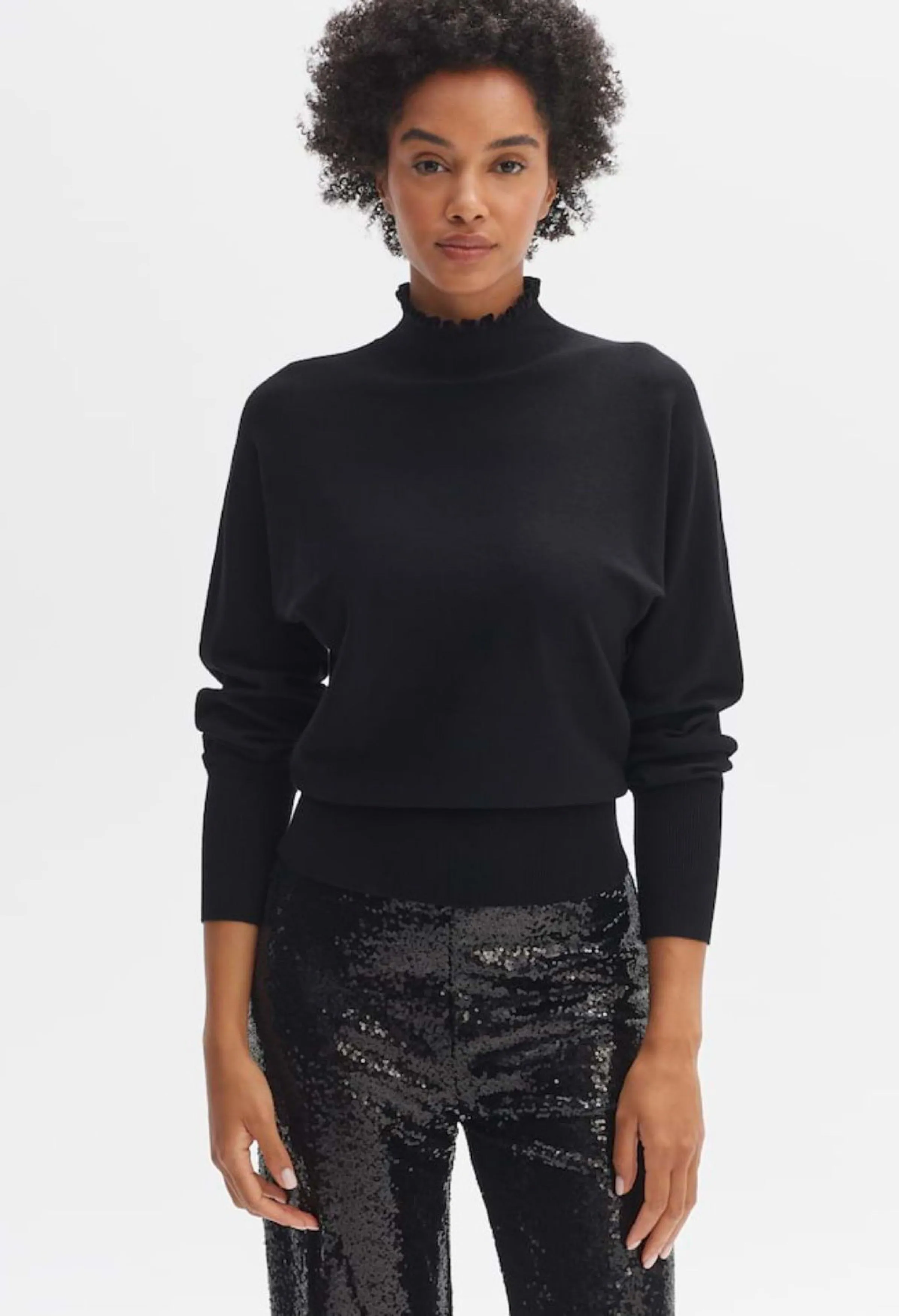 Polluni High Neck Knit Sweater