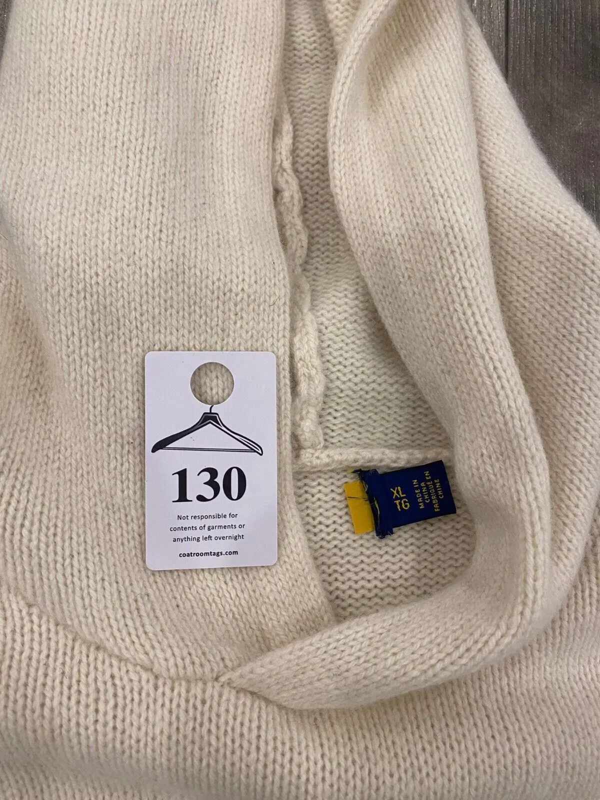 Polo Ralph Lauren Polo Bear Ski Knit Hoodie Mens XL White Sweater Pullover