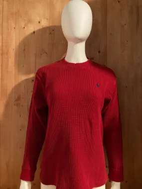 POLO RALPH LAUREN SMALL PONY VINTAGE VTG 80s Adult T-Shirt Tee Shirt L Lrg Large Red Sweater