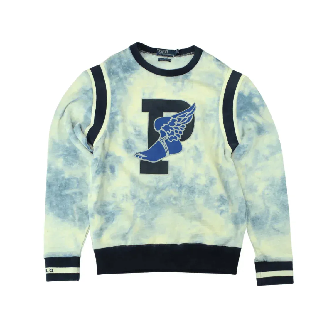 POLO RALPH LAUREN STADIUM  P-WING TIE DYE CREW  (S)