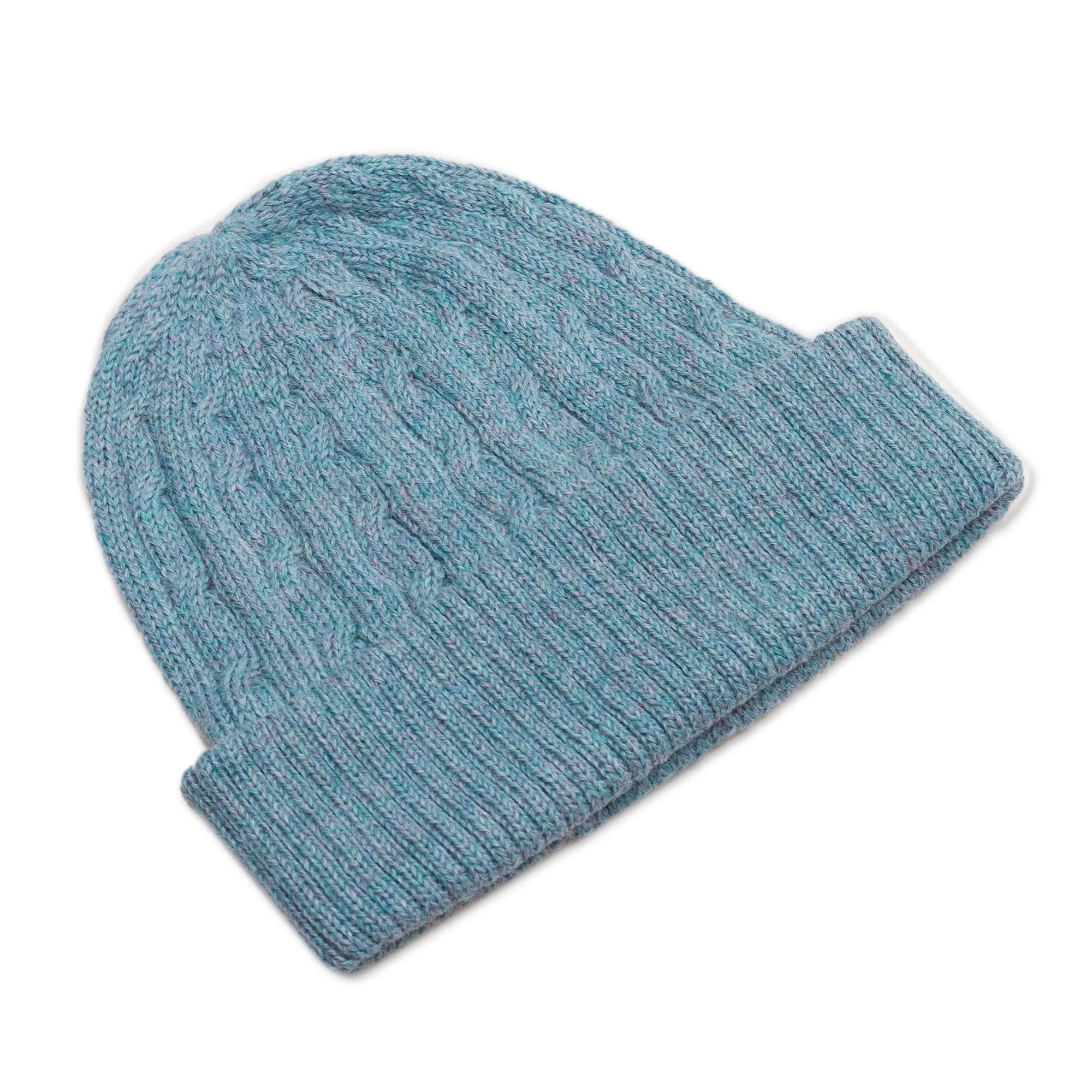 Robin's Egg Blue 100% Alpaca Soft Cable Knit Hat from Peru - Comfy in Blue | NOVICA