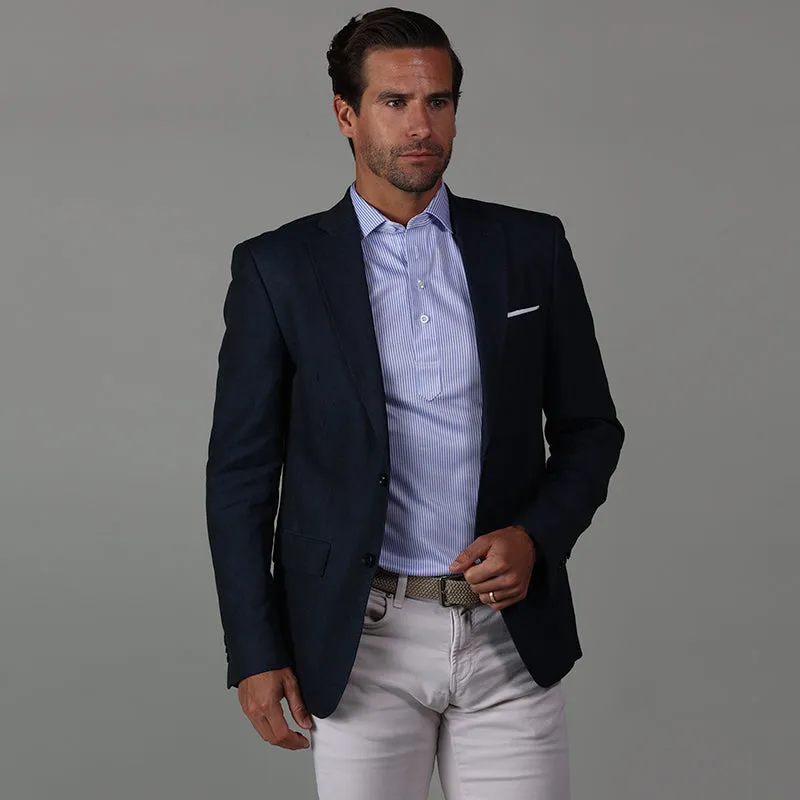 Semi-Spread Collar Polo Regent Blue Stripe
