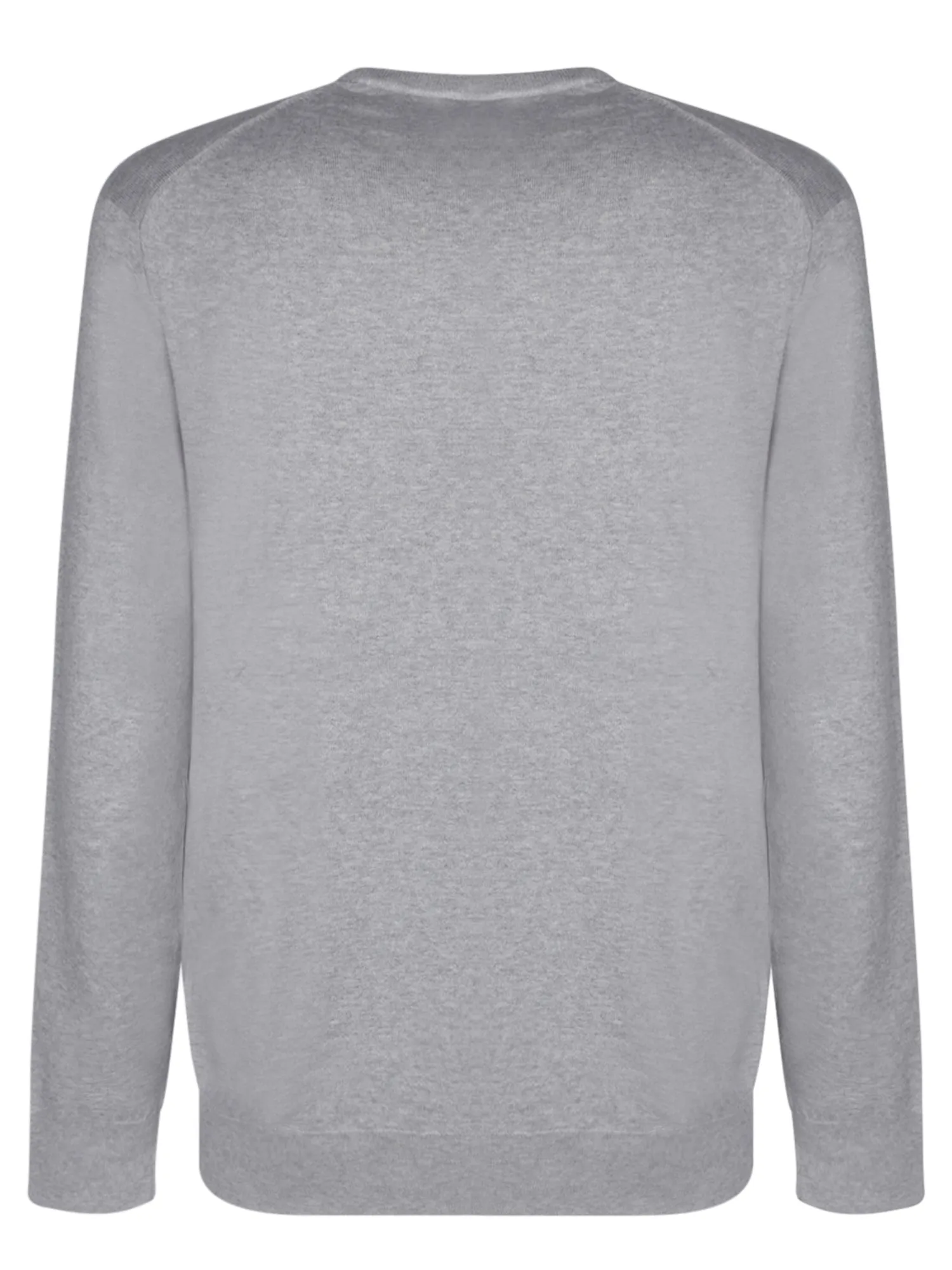 Slim Fit Grey Cotton Sweater