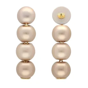 Small Beads Earring Champagner Pearl