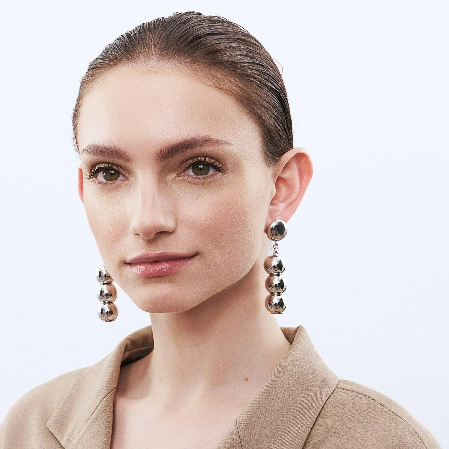 Small Beads Earring Silver