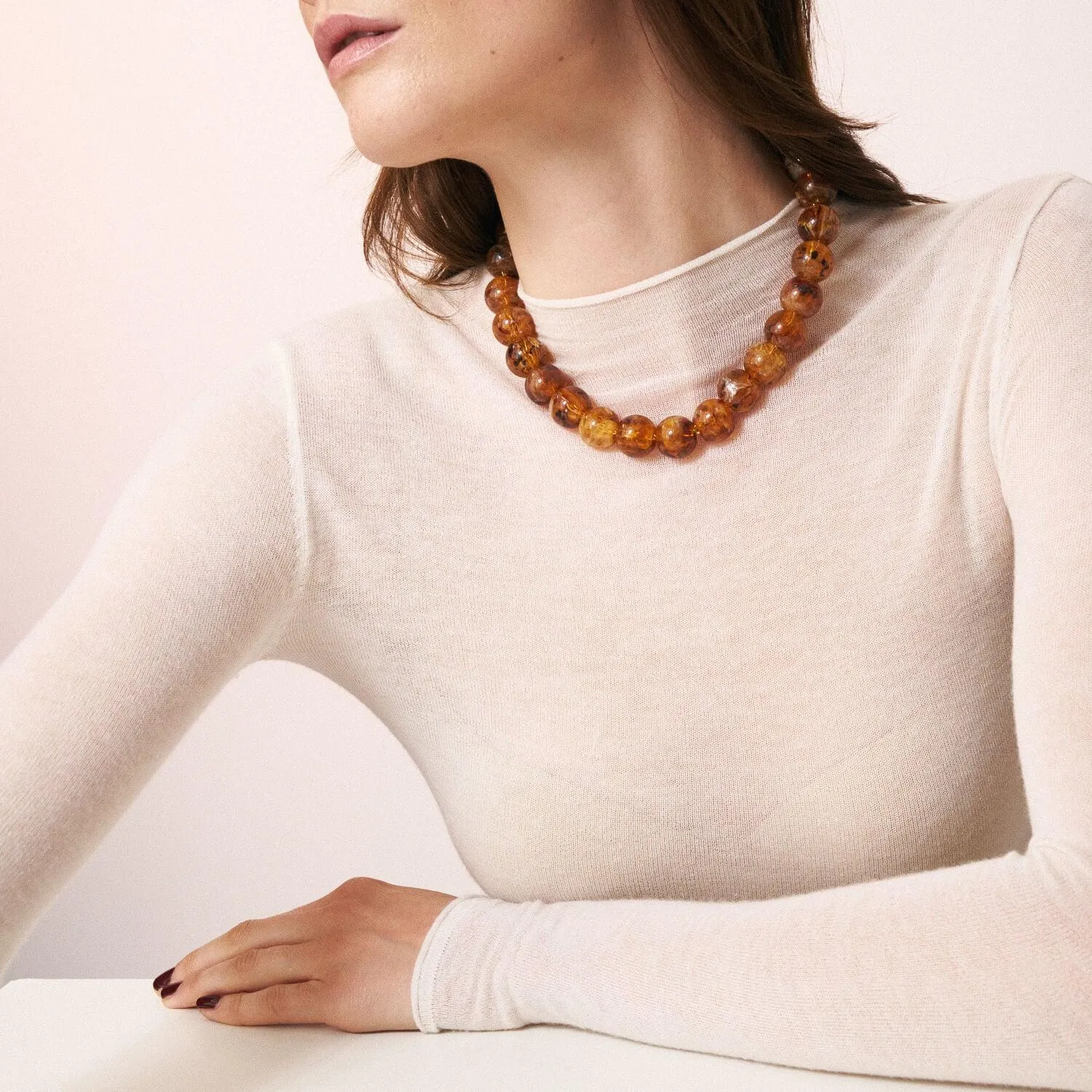 Small Beads Necklace Short Bernstein