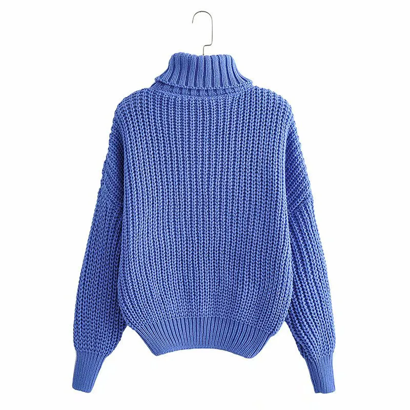 Thick Needle Twist Turtleneck Sweater