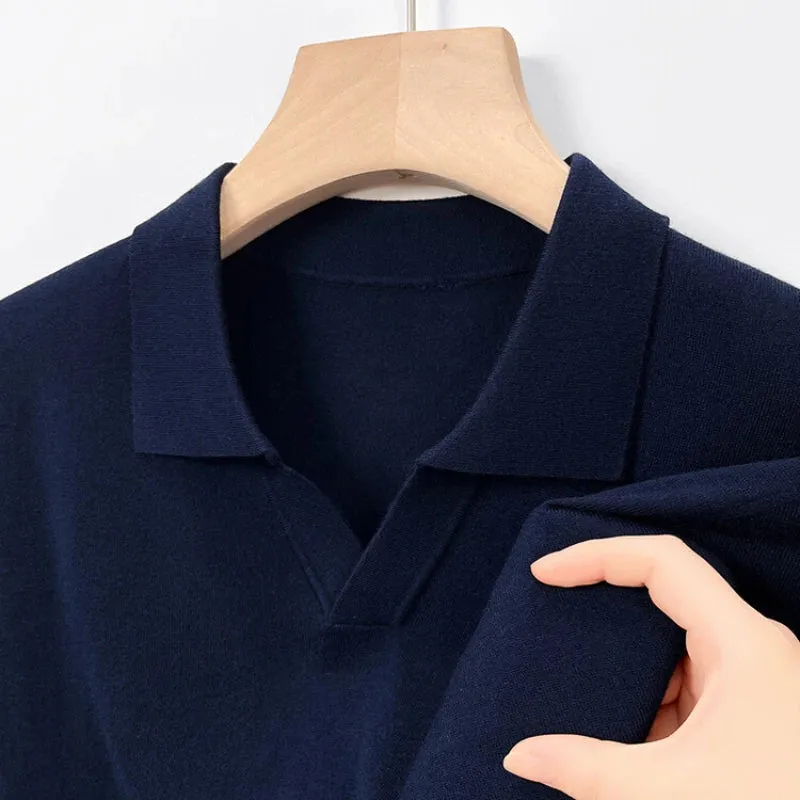 Wiaofellas  -  Men's pullover sweater with V-neck, business casual polo , keeping warm with wool . cashmere sweater.High-quality men's clothing