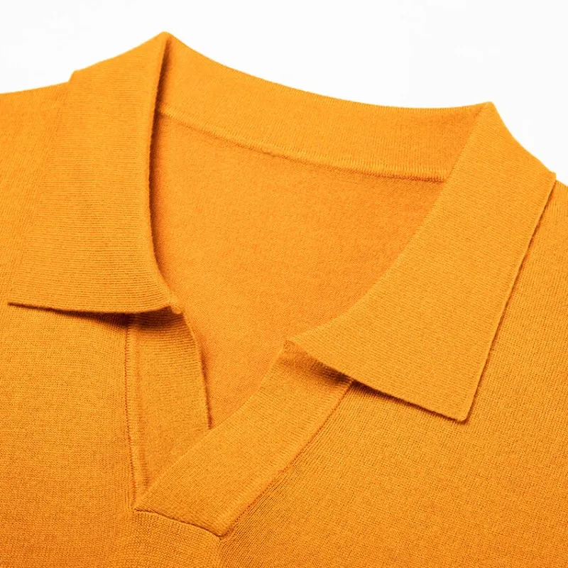 Wiaofellas  -  Men's pullover sweater with V-neck, business casual polo , keeping warm with wool . cashmere sweater.High-quality men's clothing