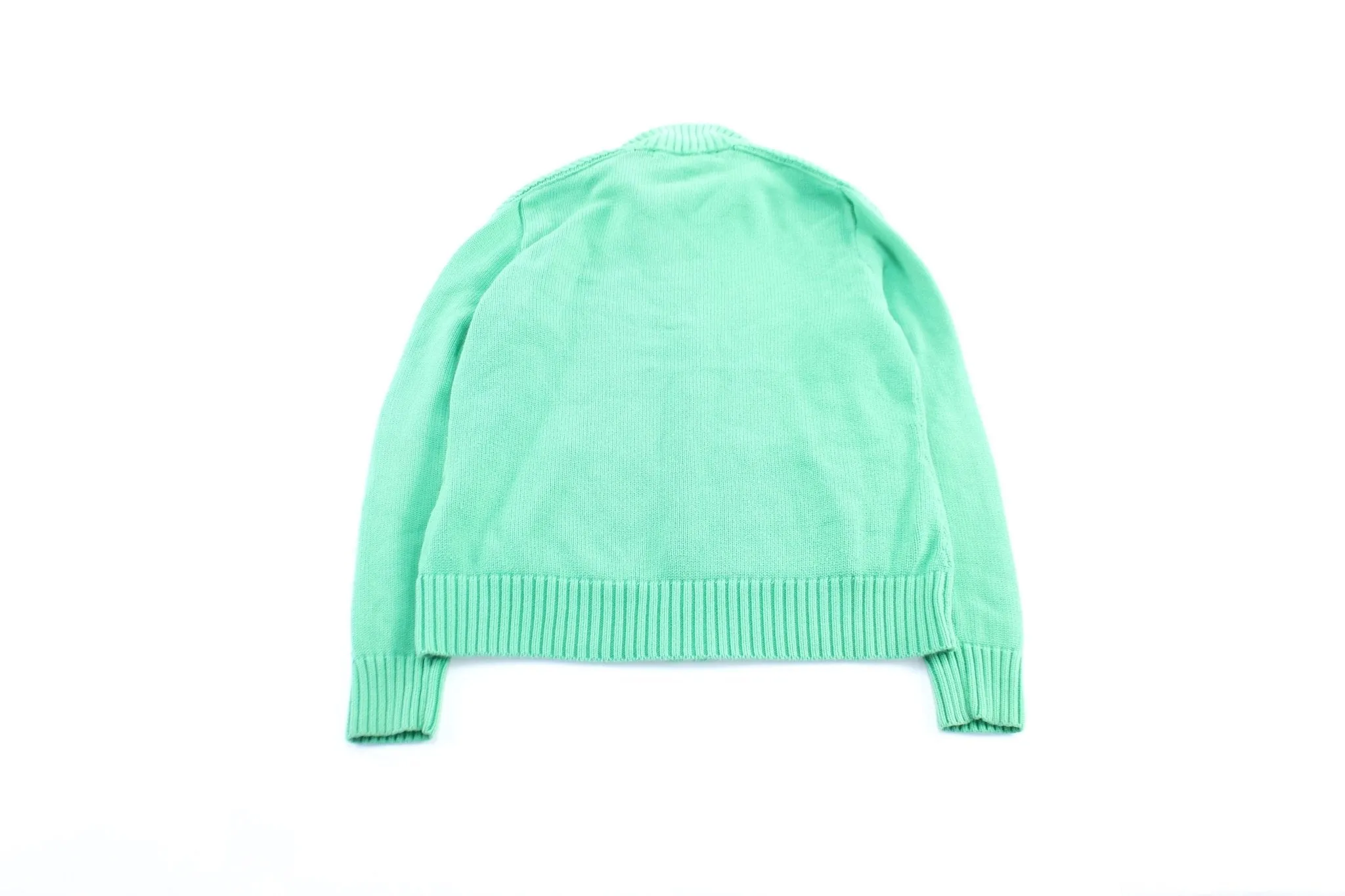 Women's Polo by Ralph Lauren Embroidered Logo Green Zip Up Sweater